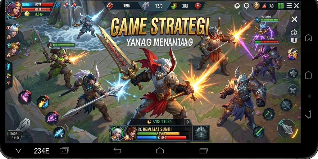 Tangkapan layar gameplay 234E yang penuh strategi dan taktik.