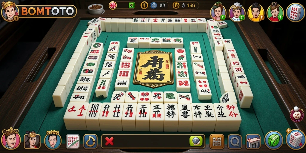 Tampilan gameplay Mahjong di BOMTOTO yang mengasyikkan dan penuh warna.