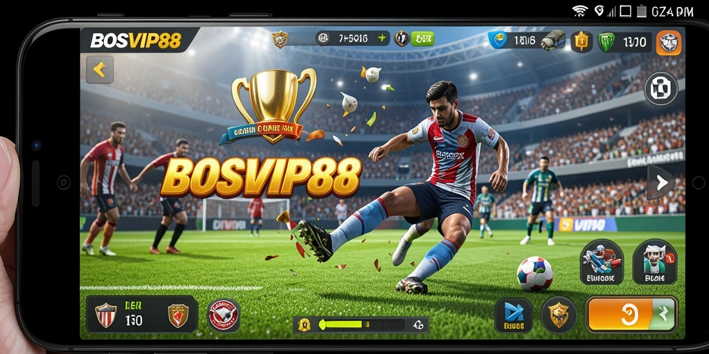 Screenshot gameplay <strong>BOSVIP88</strong> menunjukkan aksi seru dalam olahraga.