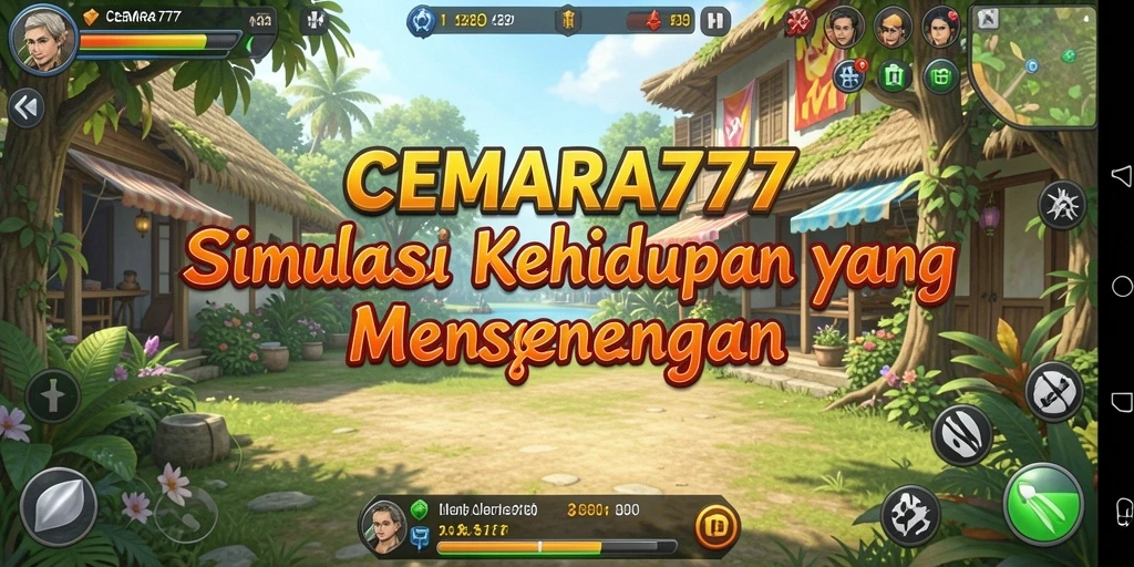 Tangkapan layar CEMARA777 menampilkan gameplay simulasi aktif dan menarik.
