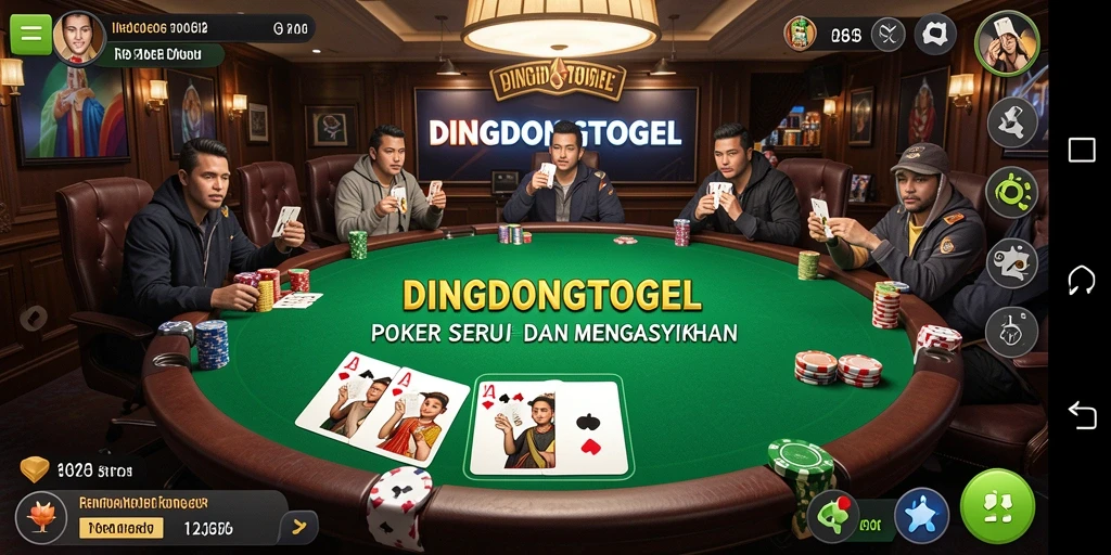 Gameplay menegangkan DINGDONGTOGEL dalam aksi Poker.