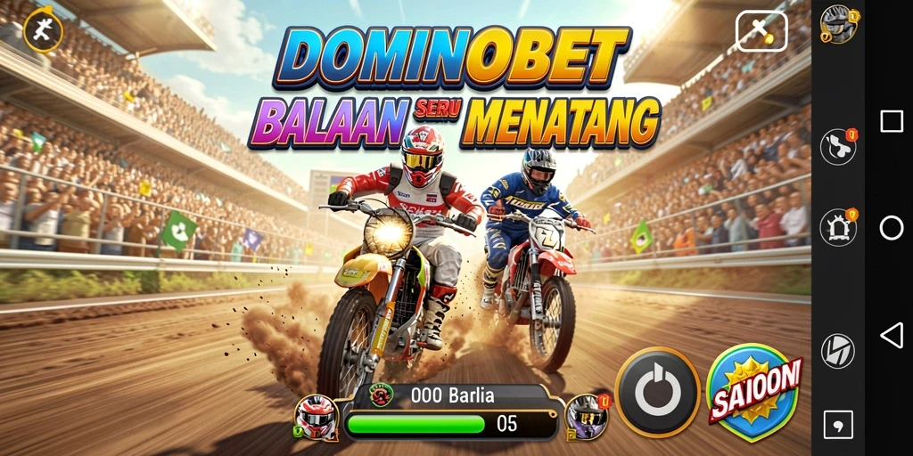Tampilan gameplay seru di DOMINOBET dengan kecepatan tinggi.