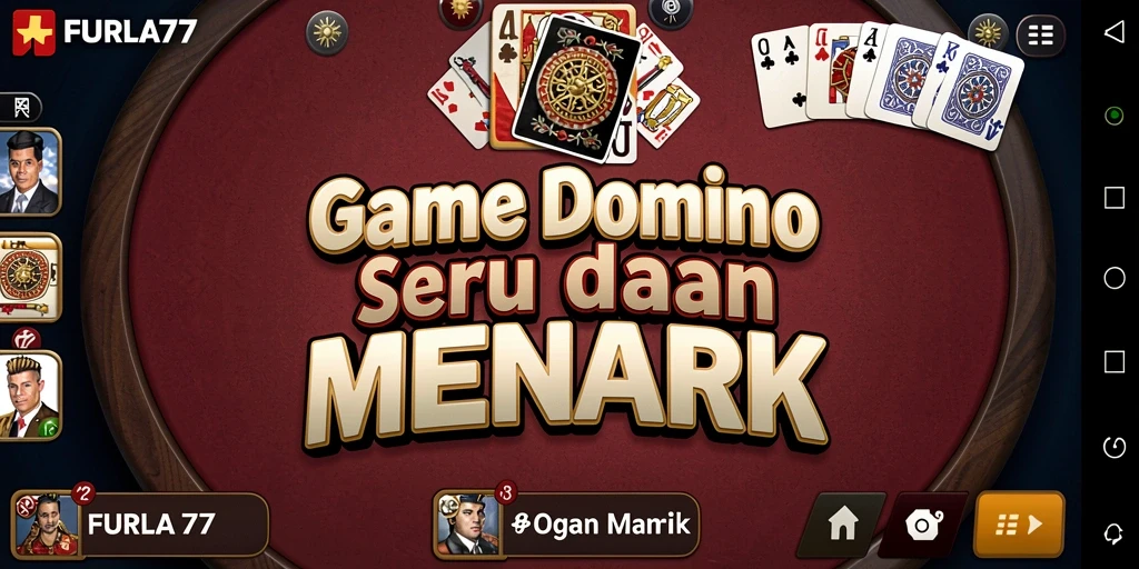 Tampilan gameplay seru dari FURLA77 menunjukkan keasyikan bermain domino.