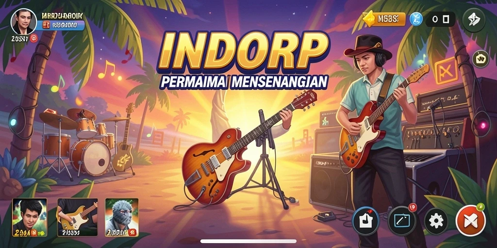 Gameplay seru dalam INDORP yang menantang keterampilan musik.