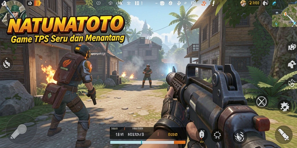Tampilan gameplay seru dalam NATUNATOTO saat bertempur.