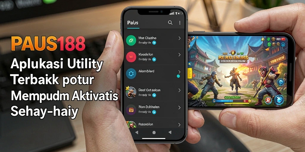 Tampilan utama PAUS188 dengan fitur-fitur utility yang menarik.
