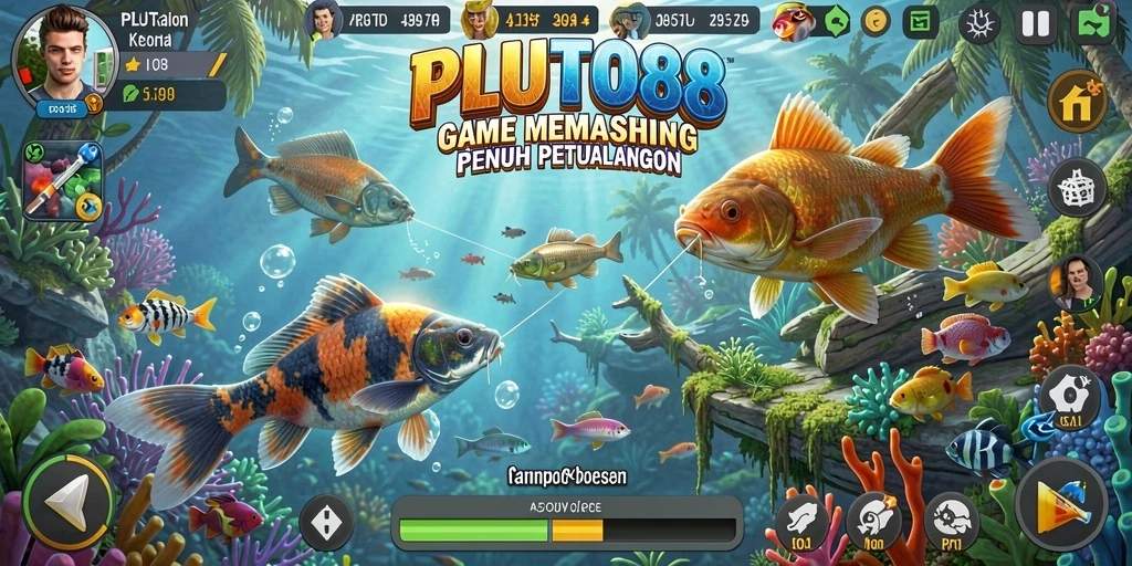 Gameplay memancing realistis dalam PLUTO88 yang penuh tantangan.