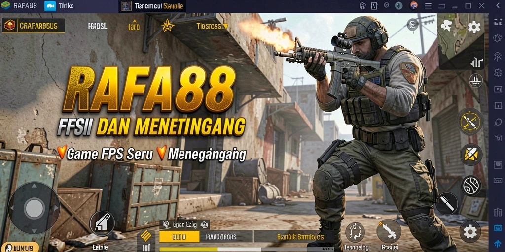 Tangkapan layar RAFA88 menampilkan aksi tembak-tembakan intens dan grafis yang memukau.