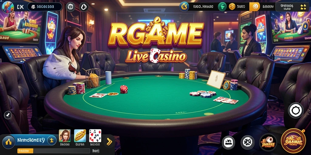 Tampilan gameplay Live Casino yang menarik dan interaktif di RPGAME.