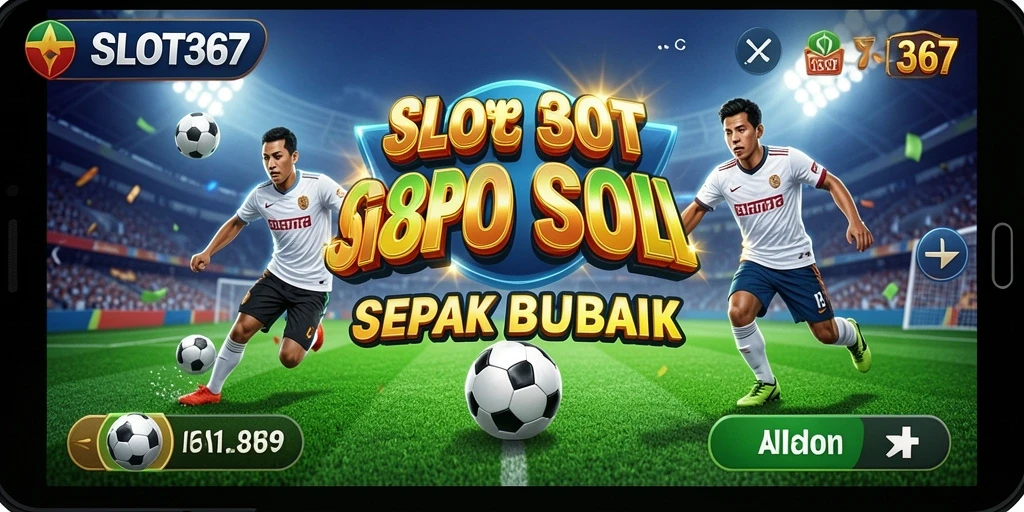 Screenshot gameplay <strong>SLOT367</strong> menunjukkan aksi seru di lapangan sepak bola.