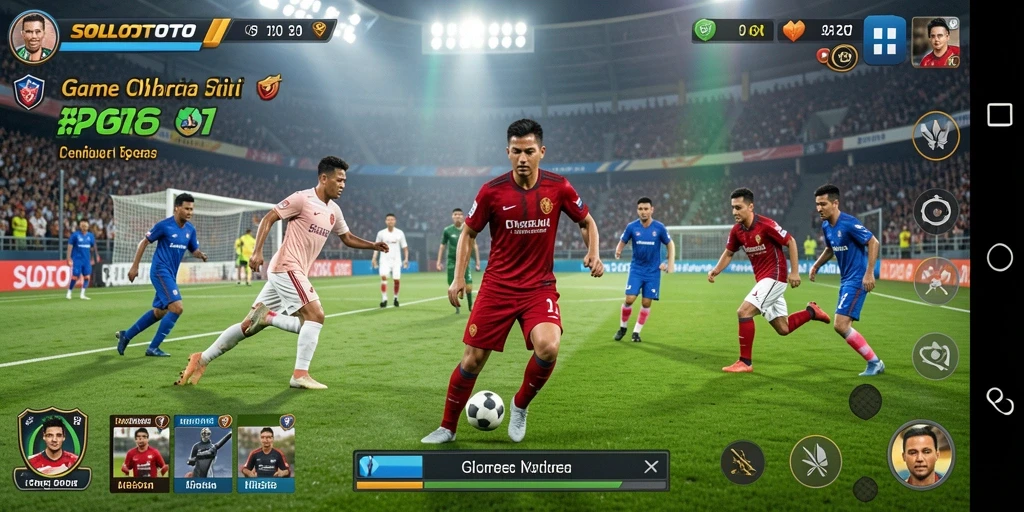 Screenshot gameplay SOLOTOTO yang menampilkan aksi olahraga seru.