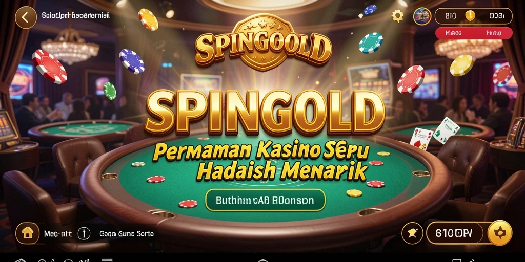 Tampilan gameplay menarik dari SPINGOLD dengan fitur kasino yang mengasyikkan.