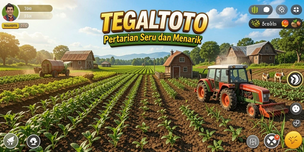 Screenshot gameplay menampilkan petani yang sedang merawat tanaman.