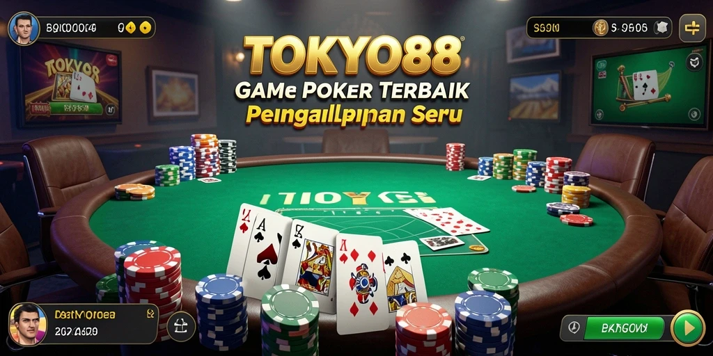 Tampilan menarik dari gameplay Poker di TOKYO88.