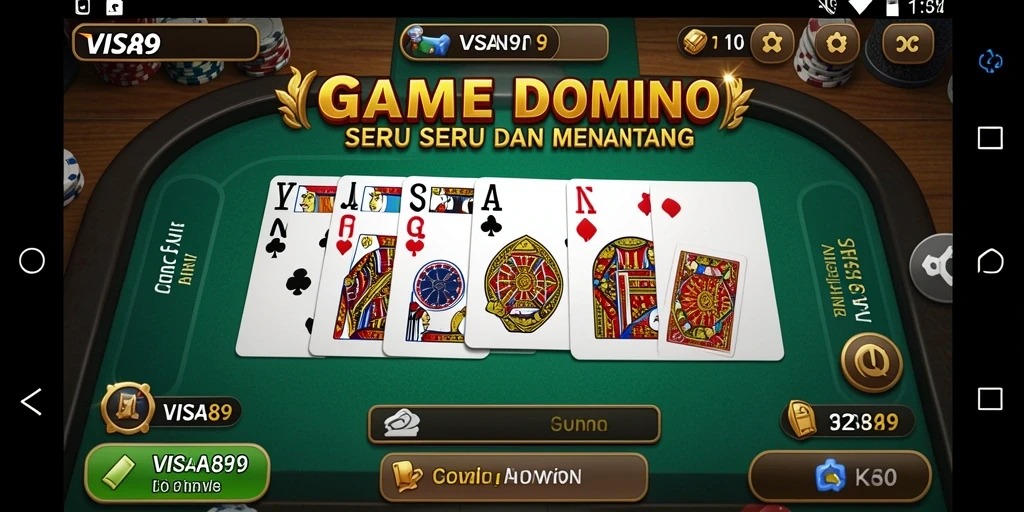 Menampilkan gameplay menarik dalam game Domino.