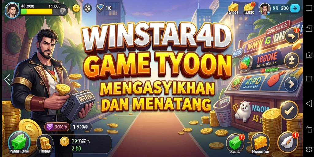 Tampilan gameplay menarik dari WINSTAR4D yang menghadirkan pengalaman Tycoon.